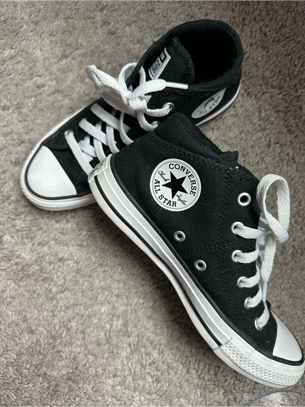 Converse Kids Black and White Chuck Taylor High Top Sneakers